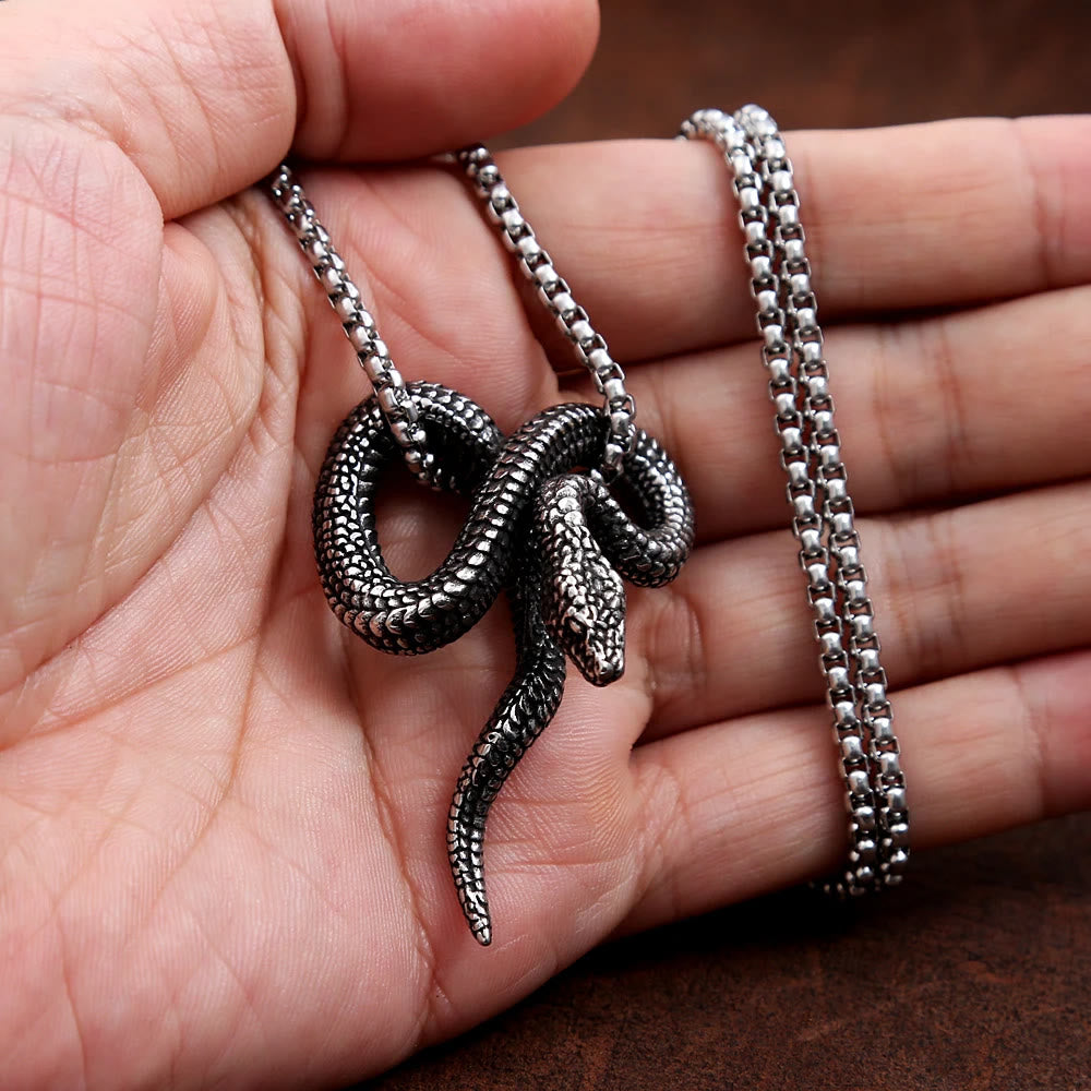 Gothic Python Snake-Shaped Necklace