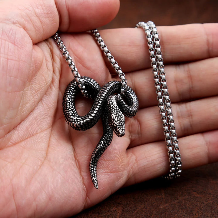 Gothic Python Snake-Shaped Necklace