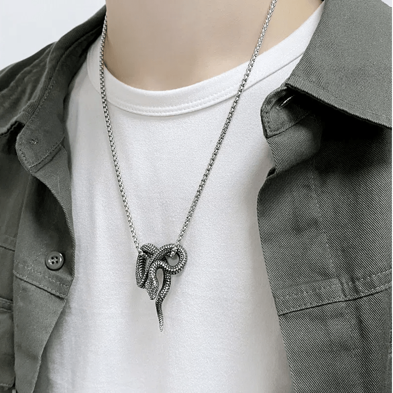 Gothic Python Snake-Shaped Necklace