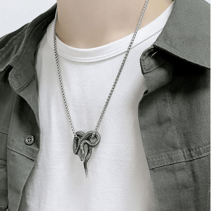 Gothic Python Snake-Shaped Necklace