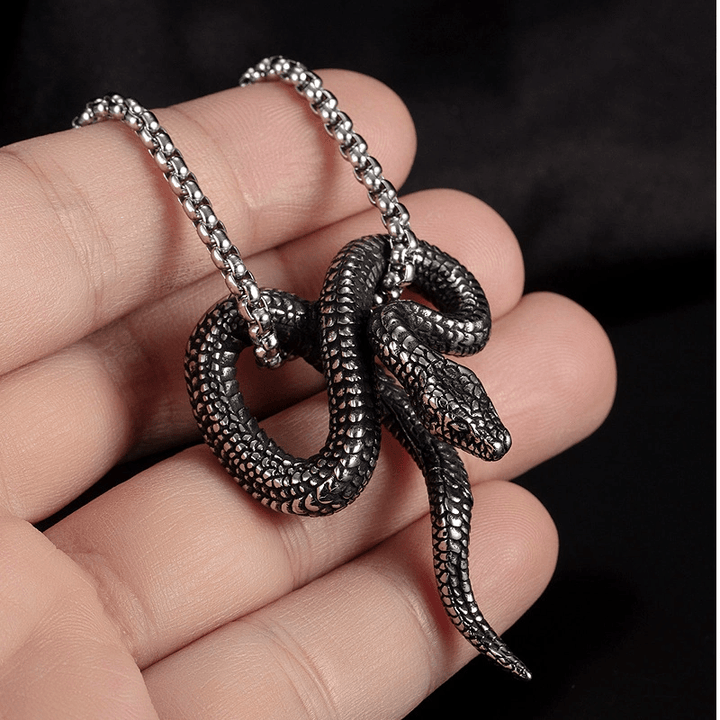 Gothic Python Snake-Shaped Necklace