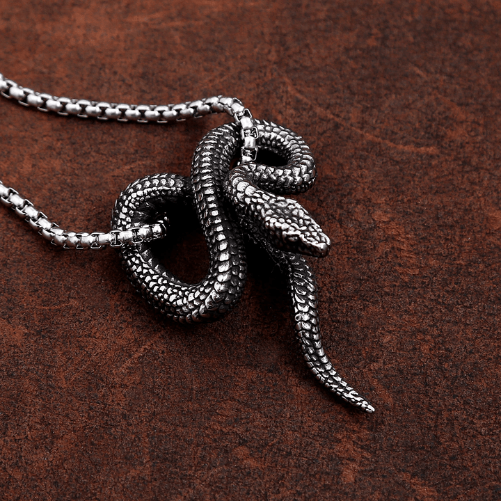 Gothic Python Snake-Shaped Necklace