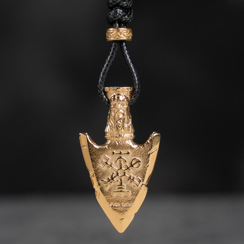 Vegvisir Valknut Retro Arrowhead Necklace