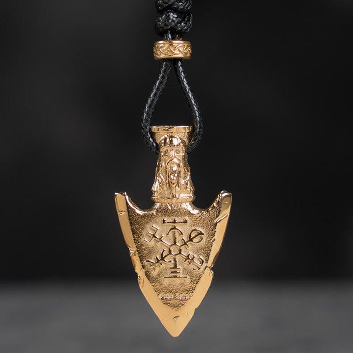Vegvisir Valknut Retro Arrowhead Necklace