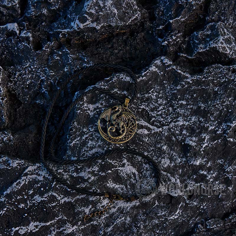 Gothic Celtic Flying Dragon Necklace