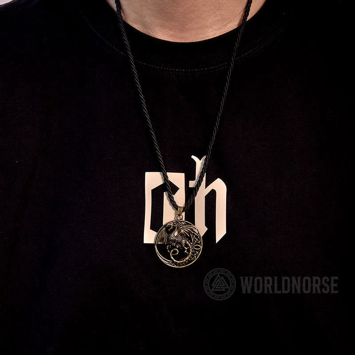Gothic Celtic Flying Dragon Necklace