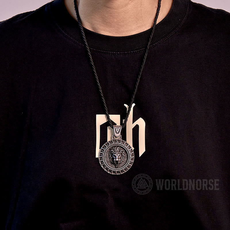 Solar Frost Lion Head Necklace