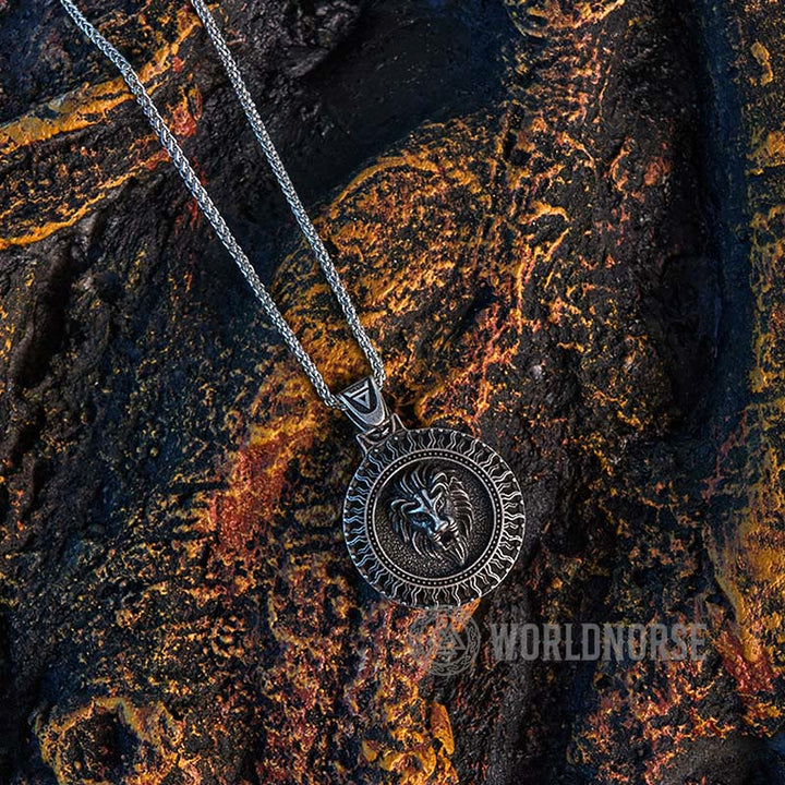 Solar Frost Lion Head Necklace