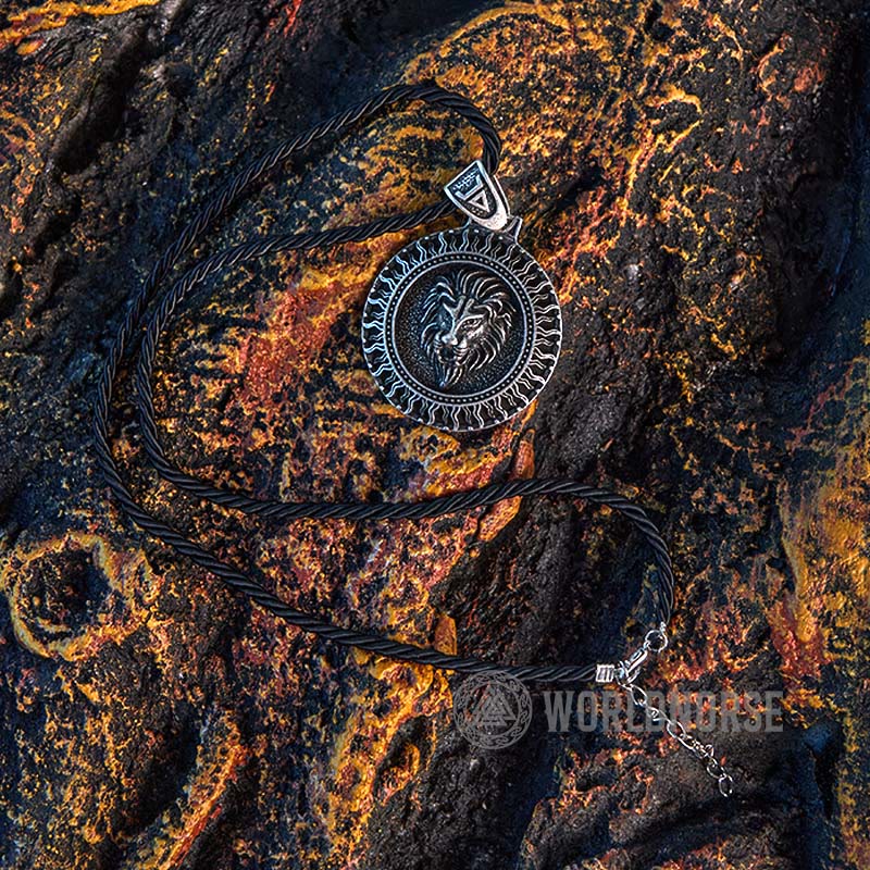 Solar Frost Lion Head Necklace