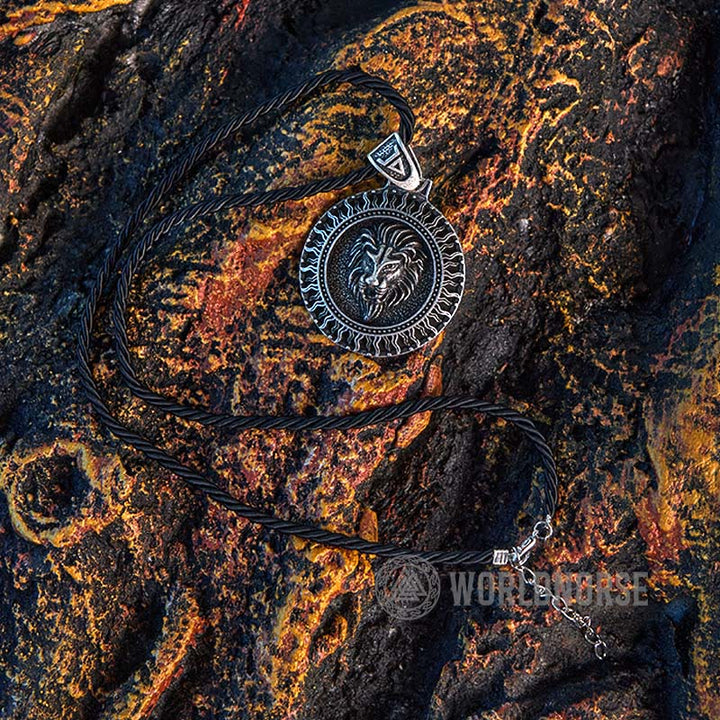Solar Frost Lion Head Necklace