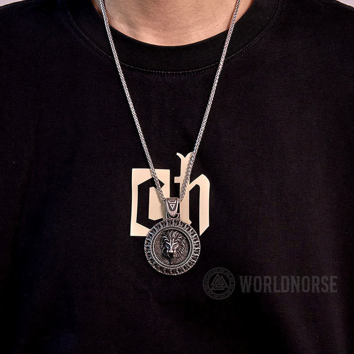 Solar Frost Lion Head Necklace