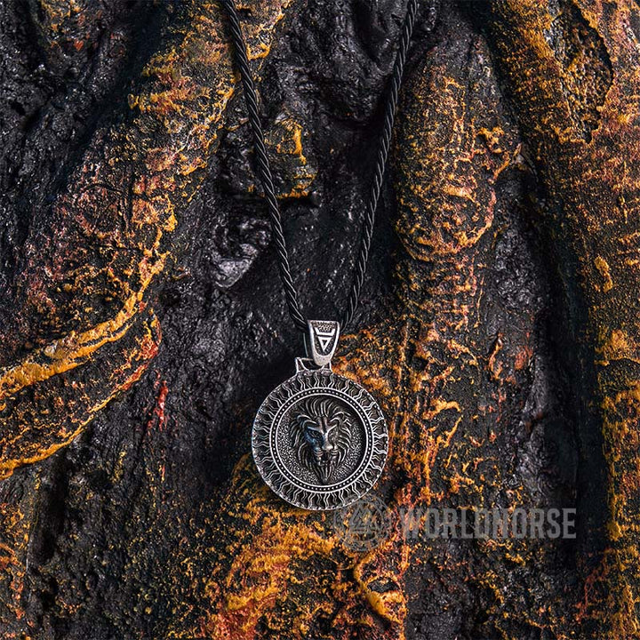 Solar Frost Lion Head Necklace