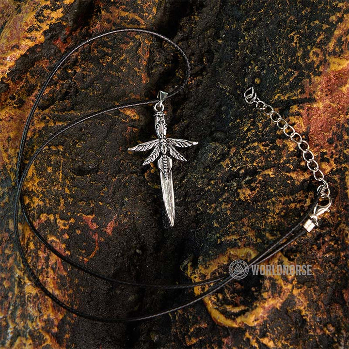 Skull Dragonfly Dagger Necklace