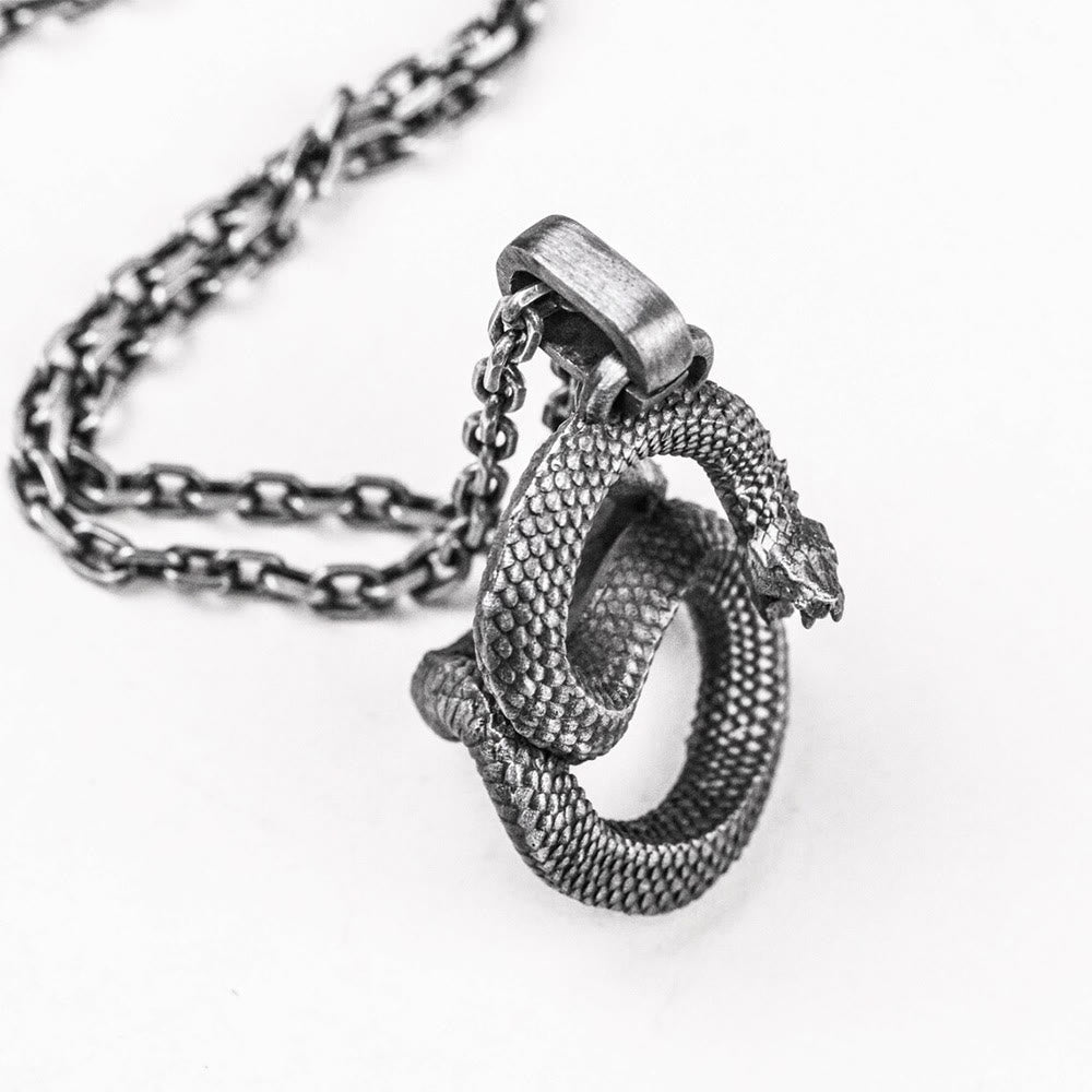 Nordic Jormungandr Pendant Necklace