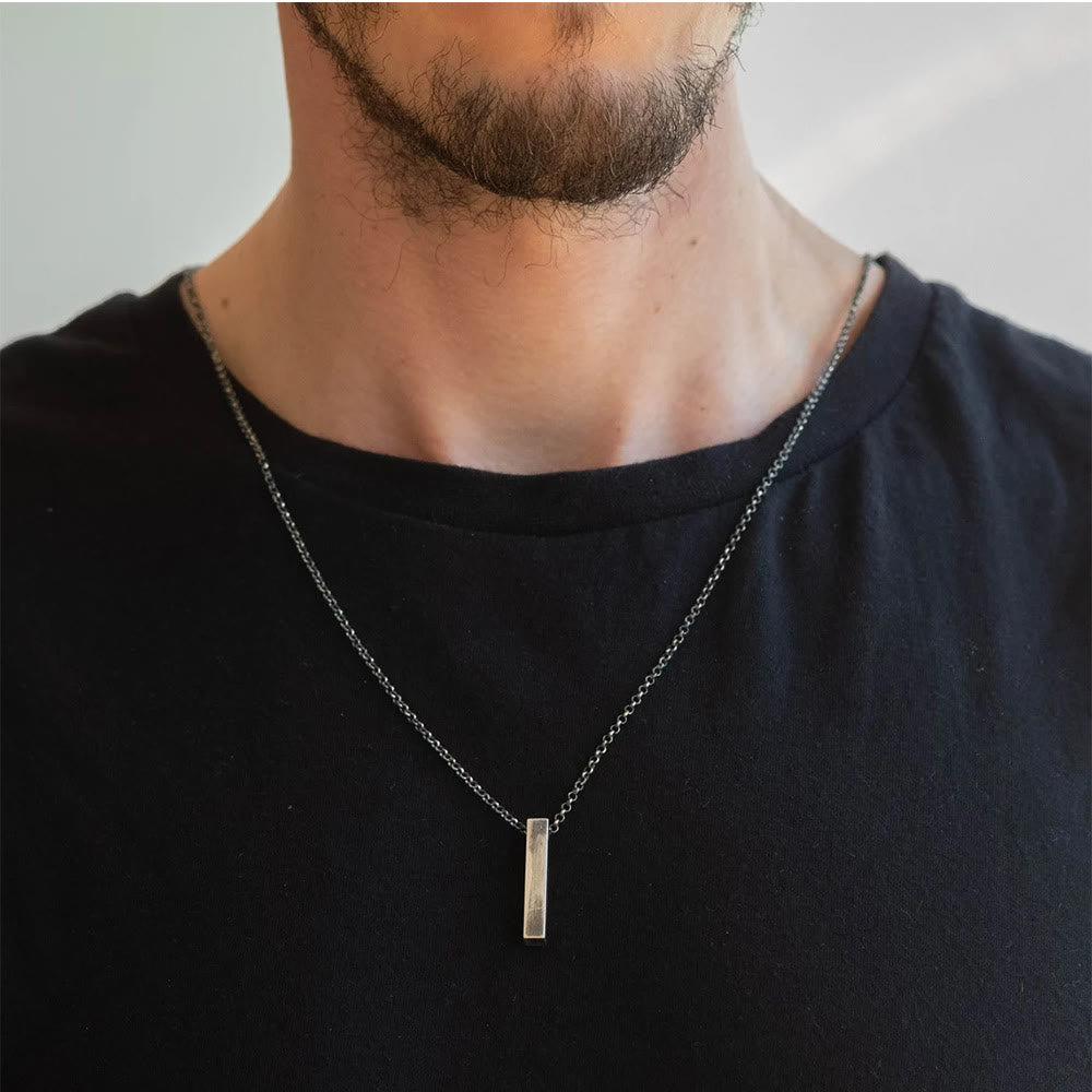 Minimalist Sleek Rectangular Necklace