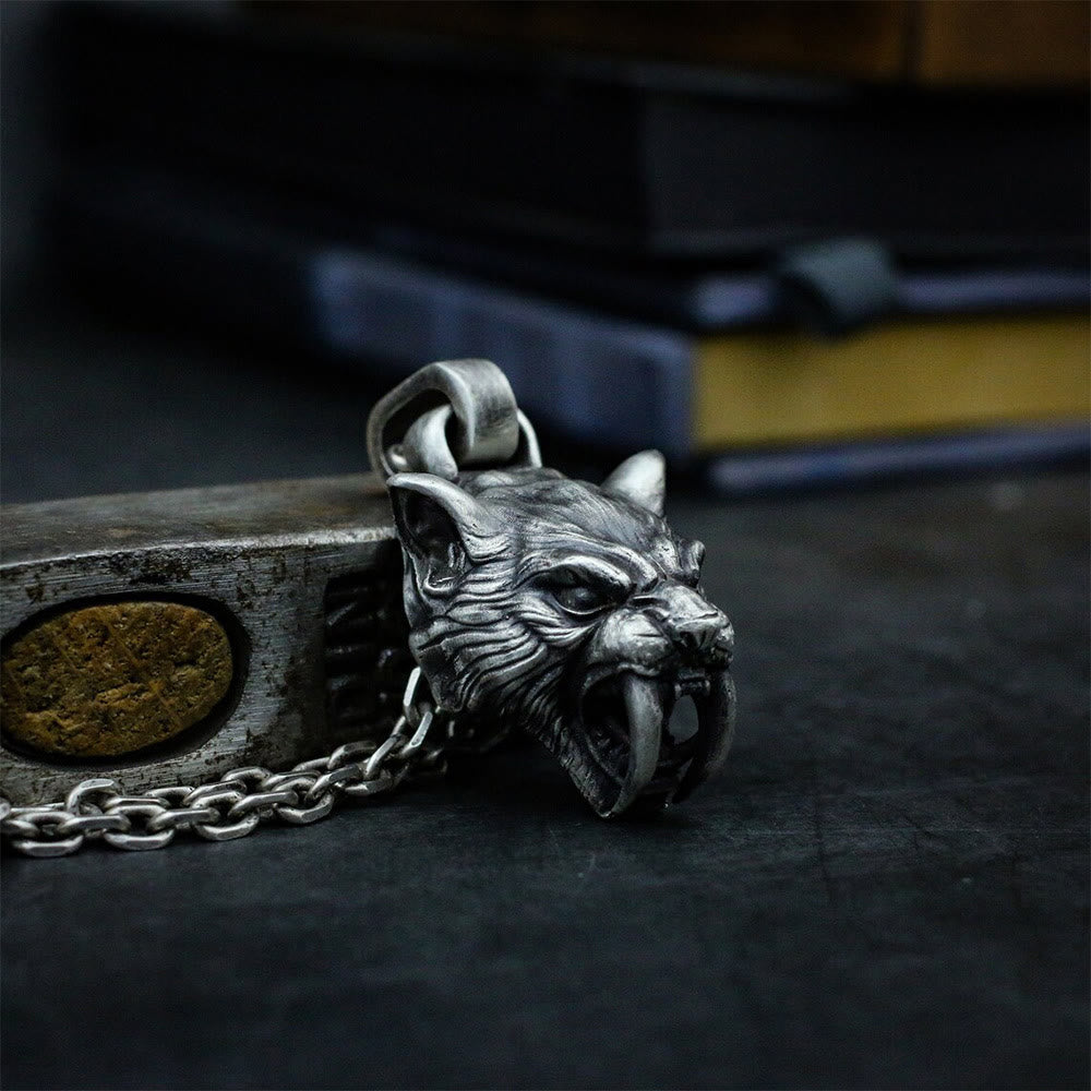Fierce Saber-Tooth Tiger Necklace