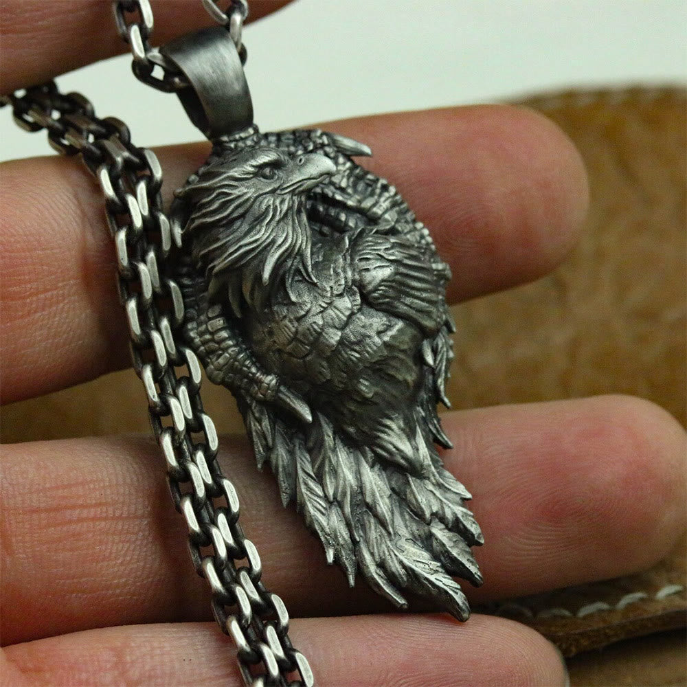 Claw Ensnared Eagle Necklace