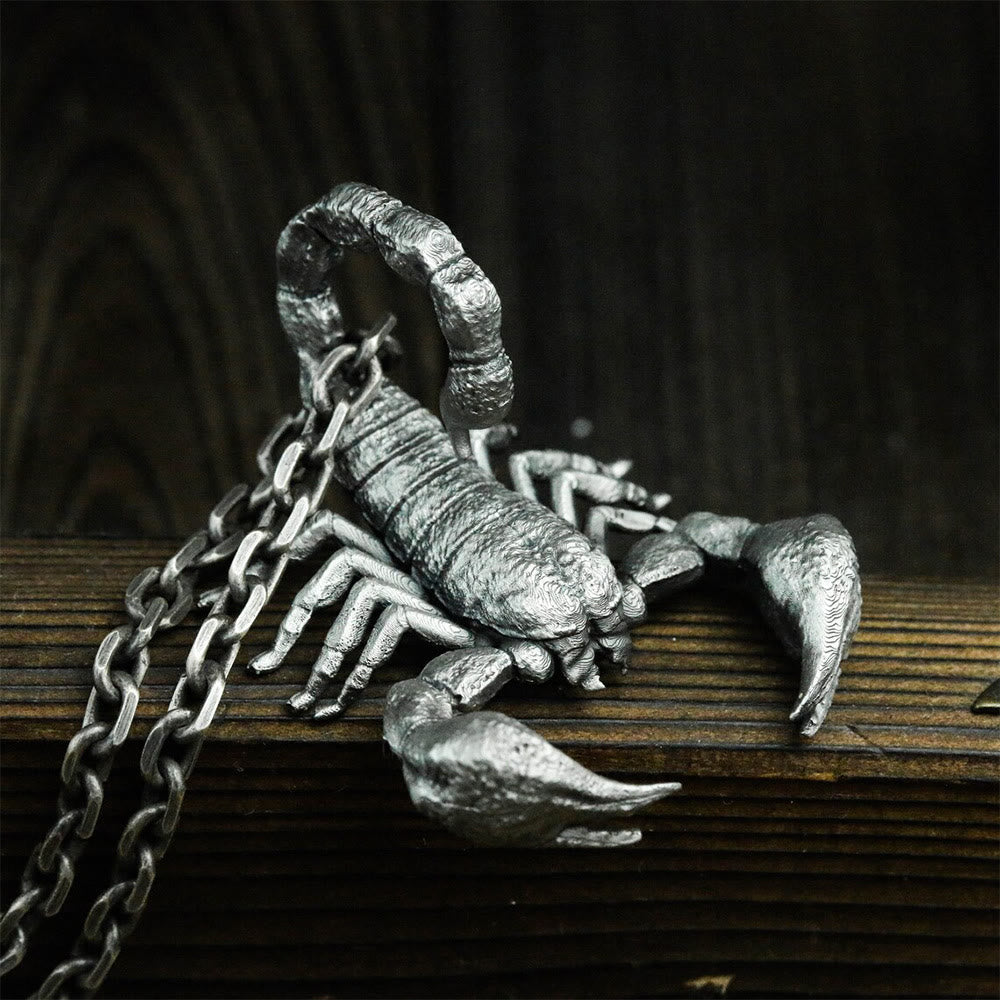 Tail Up Scorpion Necklace