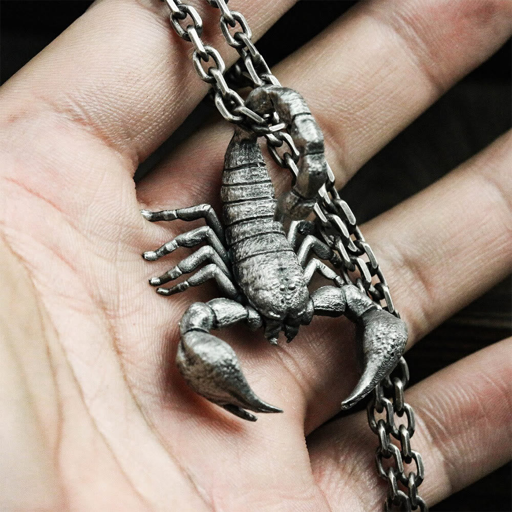 Tail Up Scorpion Necklace