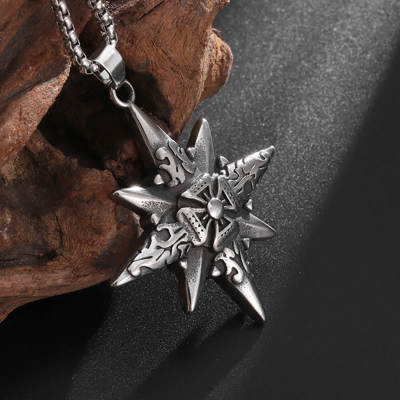 Star Compass Cross Necklace