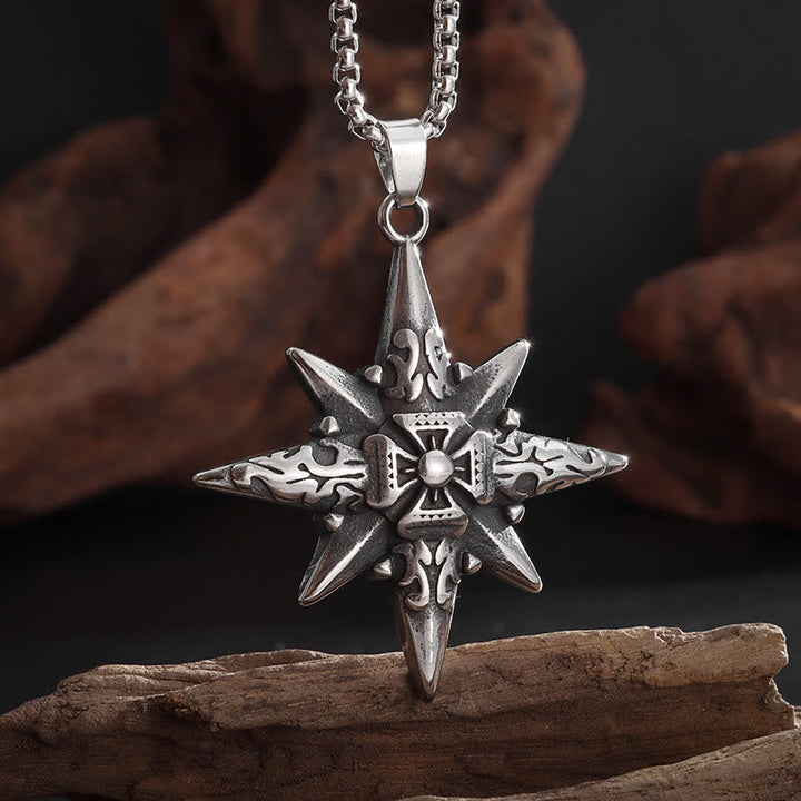 Star Compass Cross Necklace