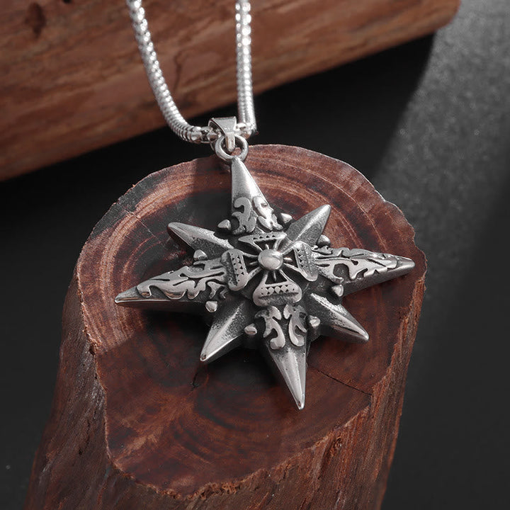 Star Compass Cross Necklace