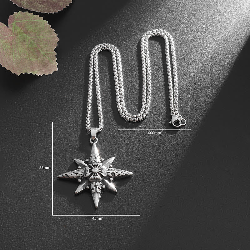 Star Compass Cross Necklace