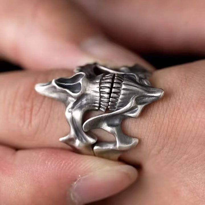 2 Pcs Skull Mask Design Ring Set