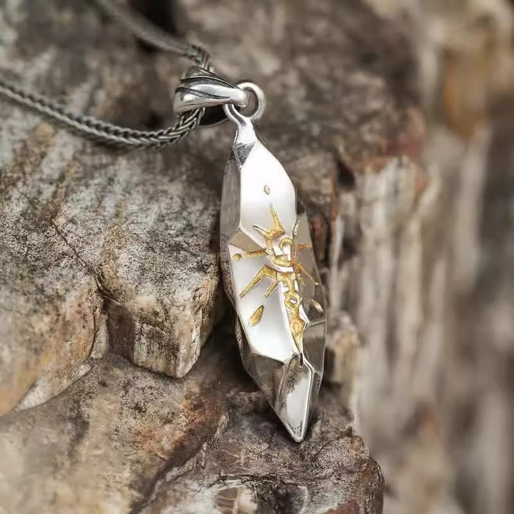 Wish Emblem Hammered Necklace