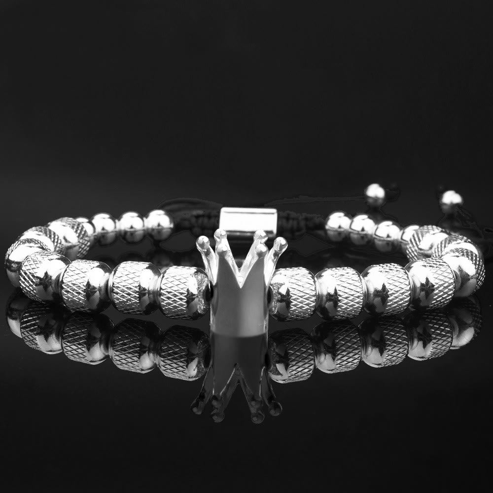 Royal Crown Roman Numeral Bracelet