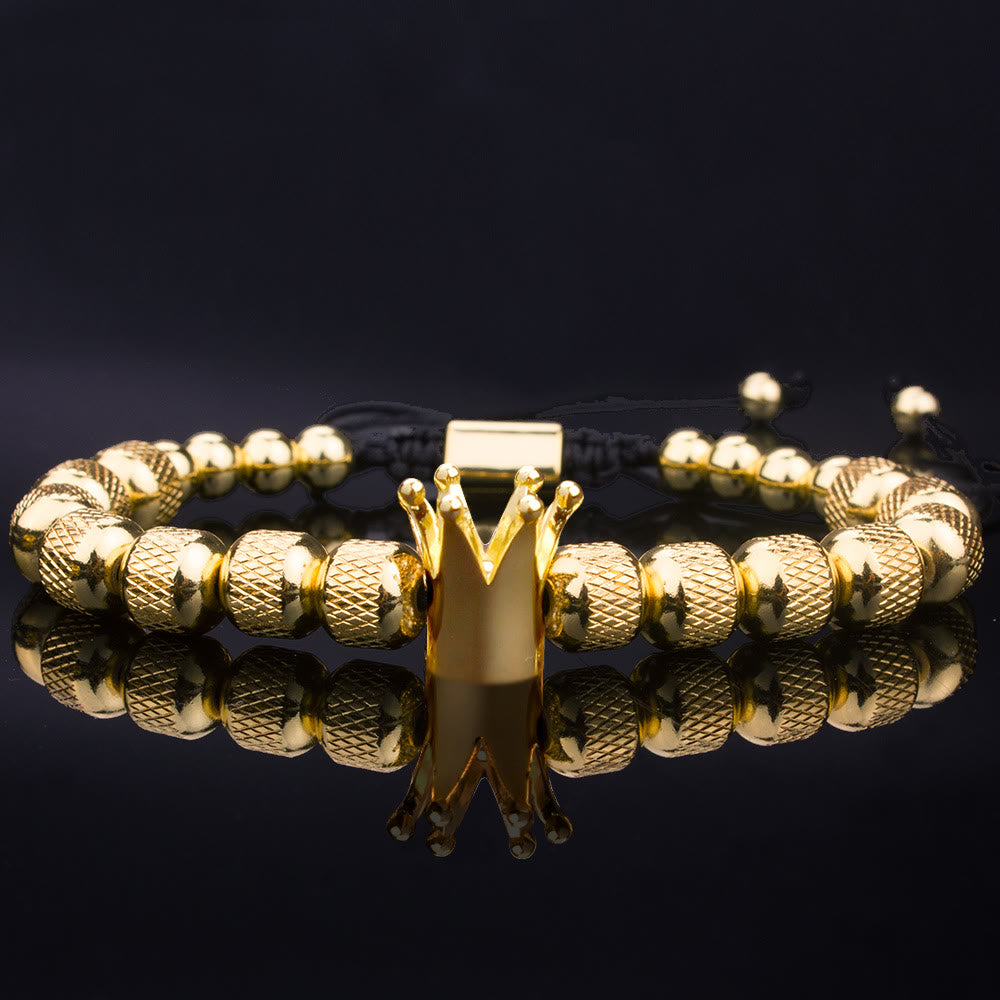 Royal Crown Roman Numeral Bracelet