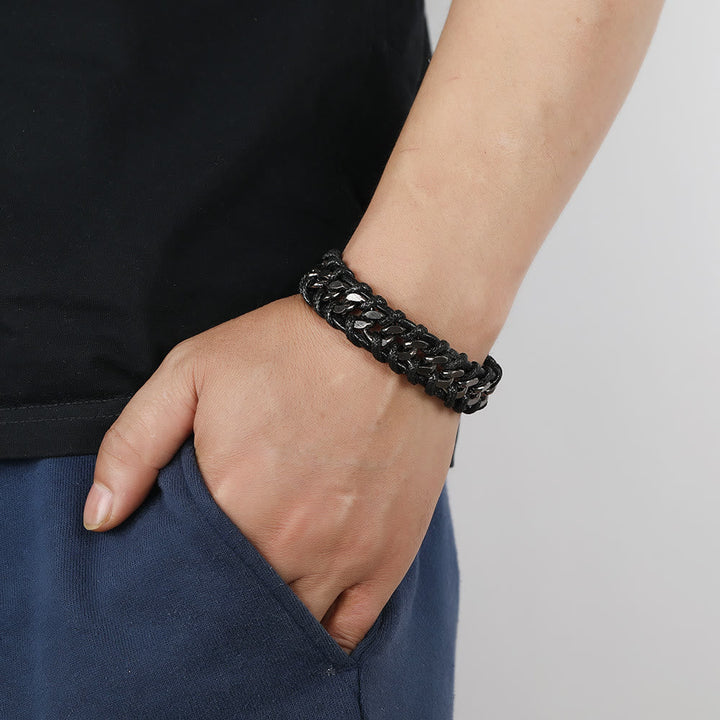 Leather Chain Woven Bracelet