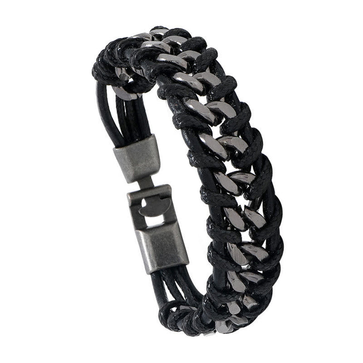 Leather Chain Woven Bracelet