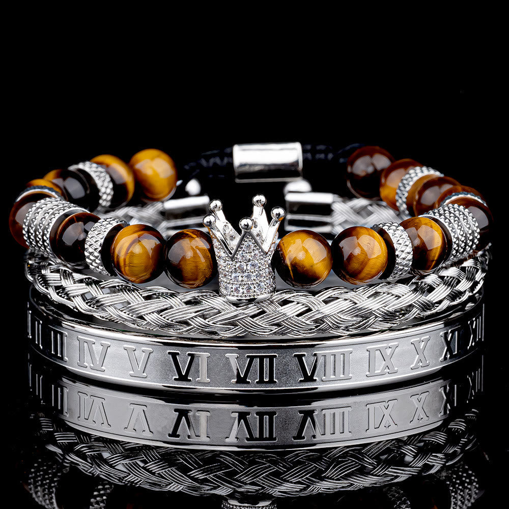Royal Crown Stones Bracelet Set