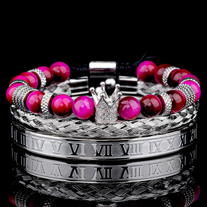 Royal Crown Stones Bracelet Set