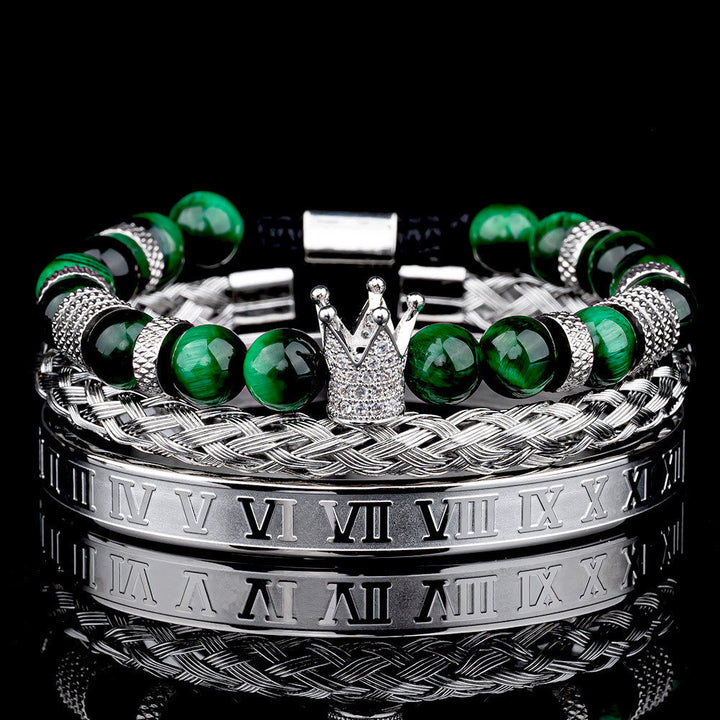 Royal Crown Stones Bracelet Set