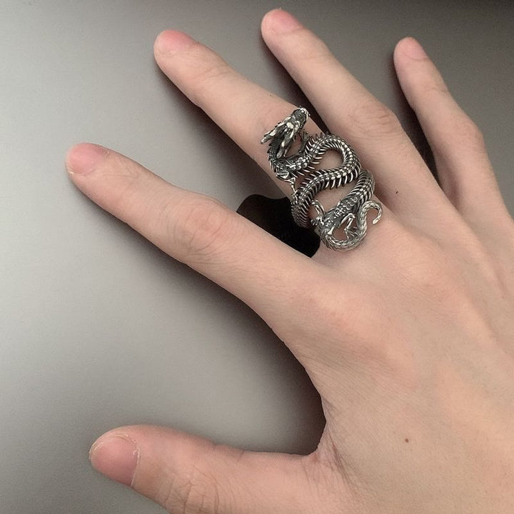 Cool Dragon Skeleton Adjustable Ring