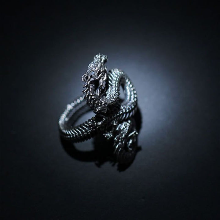 Cool Dragon Skeleton Adjustable Ring