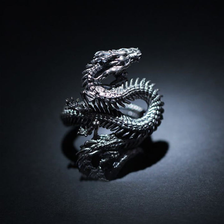 Cool Dragon Skeleton Adjustable Ring