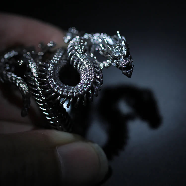 Cool Dragon Skeleton Adjustable Ring