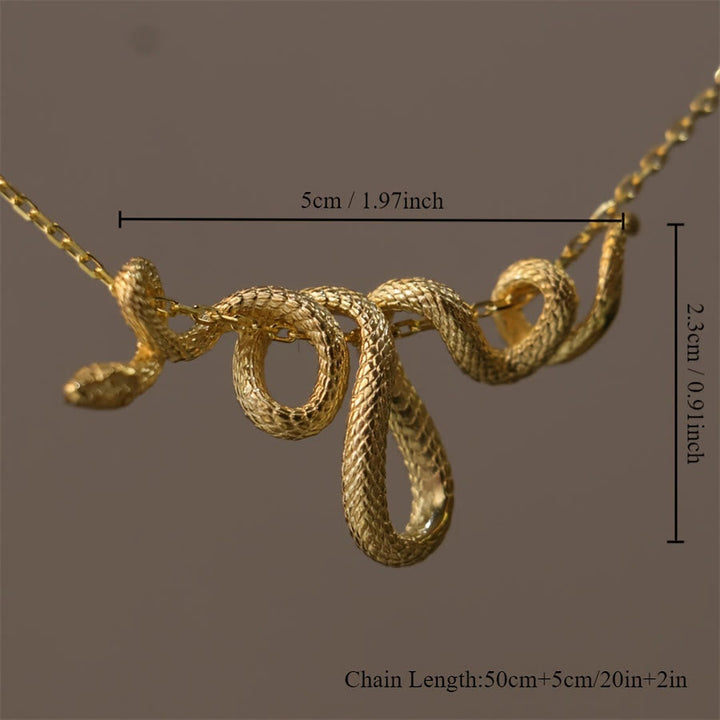 Glittering Golden Silver Snake Chain Necklace