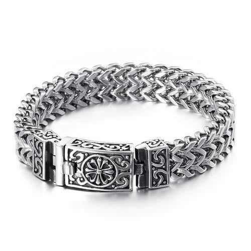 Nordic Patterns Cube Link Bracelet