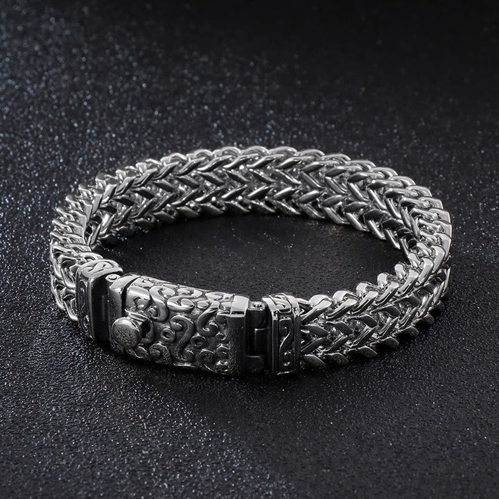 Nordic Patterns Cube Link Bracelet