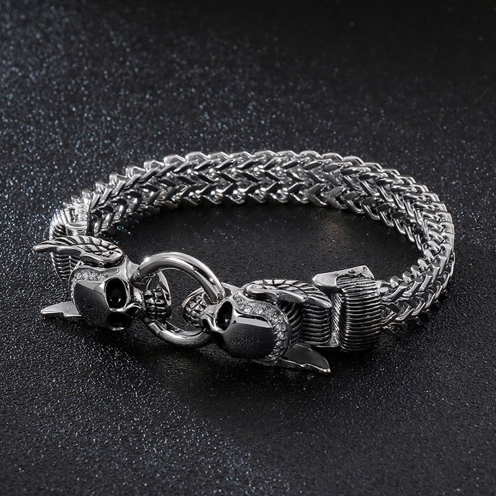 Nordic Patterns Cube Link Bracelet