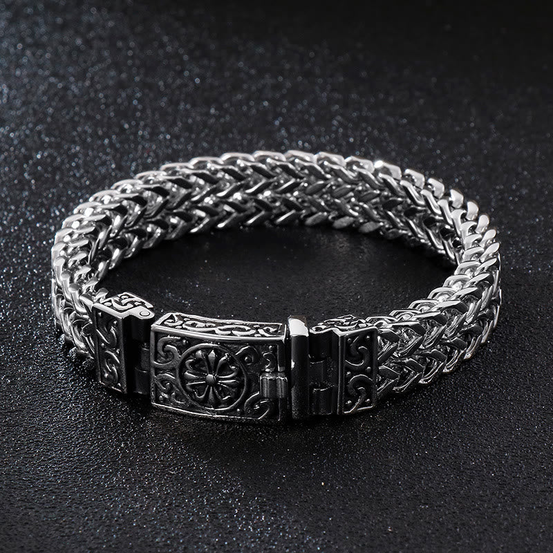 Nordic Patterns Cube Link Bracelet