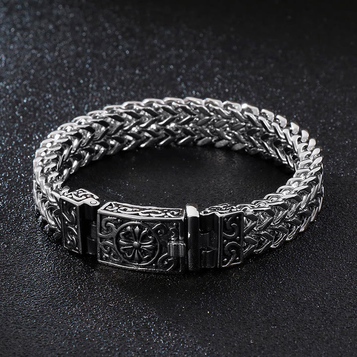 Nordic Patterns Cube Link Bracelet