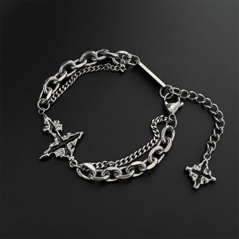 Darkness Cross Cable Chain Bracelet