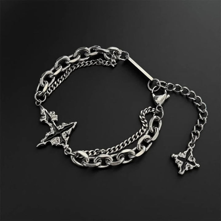 Darkness Cross Cable Chain Bracelet