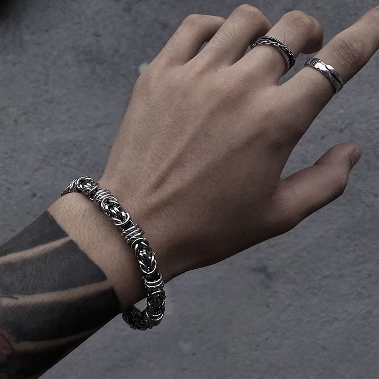 Stainless Steel Braided Link Bracelet