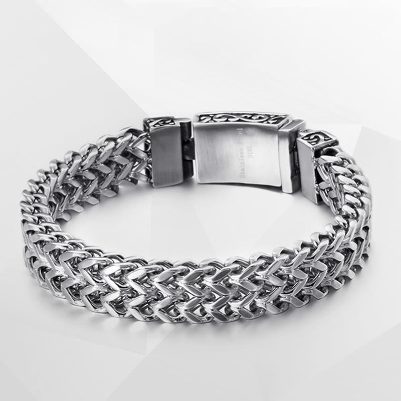 Nordic Patterns Cube Link Bracelet